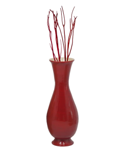 Bamboo Floor Vase (Red)